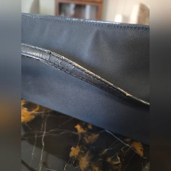 Vtg Coach Mercer Demi 7407 Shoulder bag Black Nylon Canvas Leather trim Y2K - Picture 3 of 17